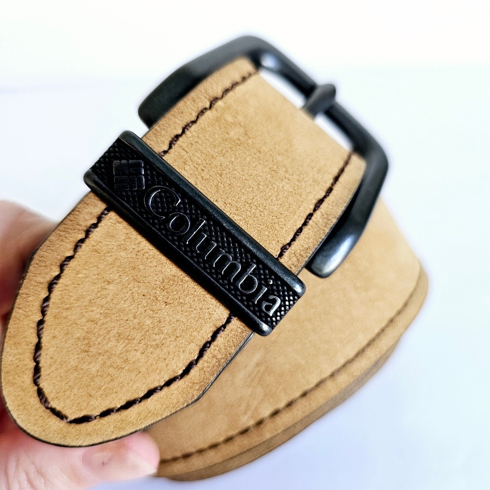 Columbia‎ Mens Reversible Leather Belt Tan Black Size 38-40 Large Gorpcore Belt